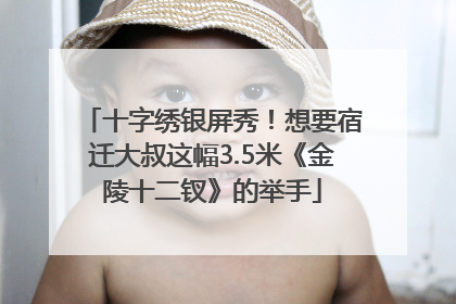 十字绣银屏秀！想要宿迁大叔这幅3.5米《金陵十二钗》的举手
