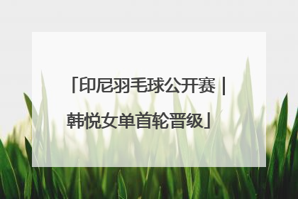 印尼羽毛球公开赛｜韩悦女单首轮晋级