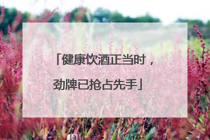 健康饮酒正当时，劲牌已抢占先手
