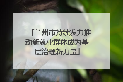 兰州市持续发力推动新就业群体成为基层治理新力量