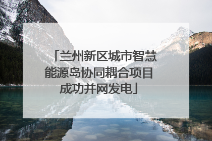 兰州新区城市智慧能源岛协同耦合项目成功并网发电