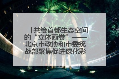 共绘首都生态空间的“立体画卷”——北京市政协和市委统战部聚焦促进绿化彩化美化生态空间建设联合协商议政
