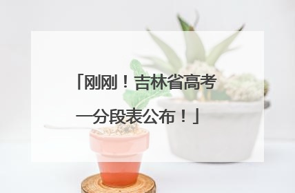 刚刚！吉林省高考一分段表公布！
