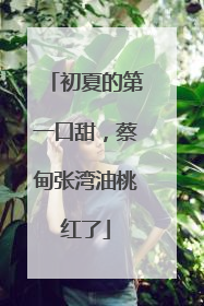初夏的第一口甜，蔡甸张湾油桃红了