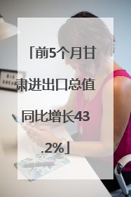 前5个月甘肃进出口总值同比增长43.2%