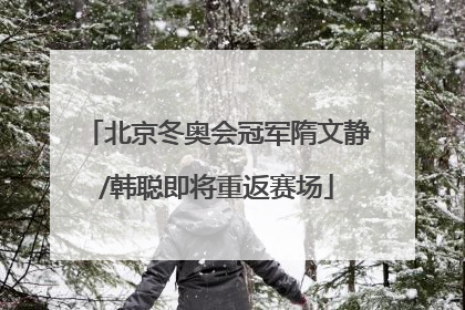 北京冬奥会冠军隋文静/韩聪即将重返赛场