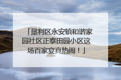 垦利区永安镇和谐家园社区正泰田园小区这场百家宴真热闹！
