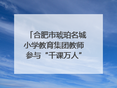 合肥市琥珀名城小学教育集团教师参与“千课万人”数学论坛活动