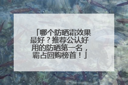 哪个防晒霜效果最好？推荐公认好用的防晒第一名，霸占回购榜首！