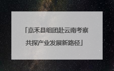 嘉禾县组团赴云南考察 共探产业发展新路径