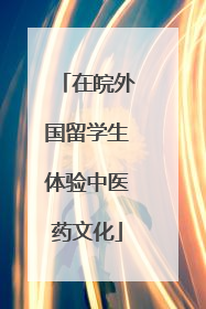 在皖外国留学生体验中医药文化