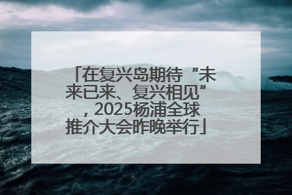 在复兴岛期待“未来已来、复兴相见”，2025杨浦全球推介大会昨晚举行