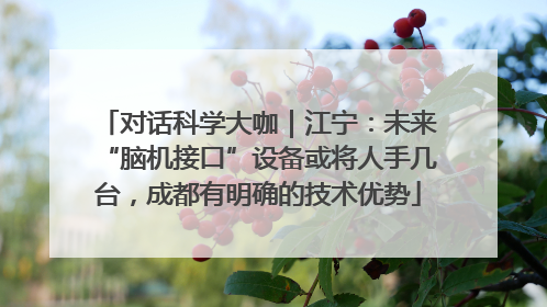 对话科学大咖｜江宁：未来“脑机接口”设备或将人手几台，成都有明确的技术优势