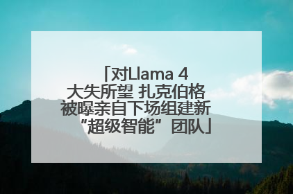 对Llama 4大失所望 扎克伯格被曝亲自下场组建新“超级智能”团队