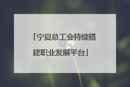 宁夏总工会持续搭建职业发展平台