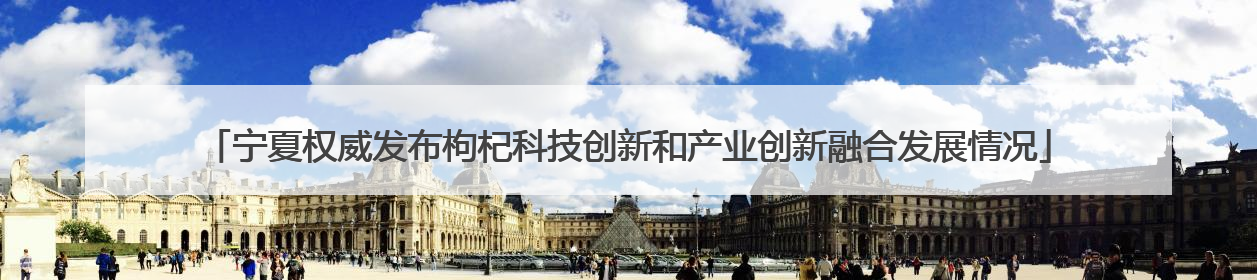 宁夏权威发布枸杞科技创新和产业创新融合发展情况