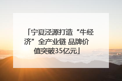 宁夏泾源打造“牛经济”全产业链 品牌价值突破35亿元