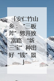 安仁竹山乡：“三板斧”劈开致富路 “新三宝”种出好“钱”景