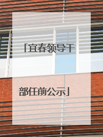 宜春领导干部任前公示