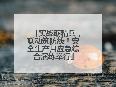 实战砺精兵，联动筑防线！安全生产月应急综合演练举行