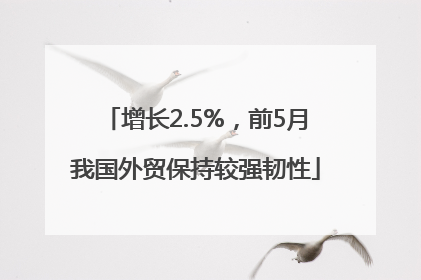 增长2.5%，前5月我国外贸保持较强韧性