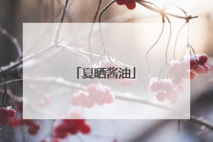 夏晒酱油