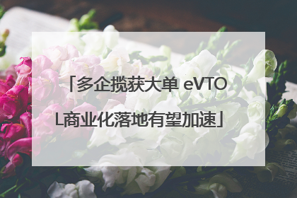 多企揽获大单 eVTOL商业化落地有望加速