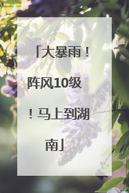 大暴雨！阵风10级！马上到湖南