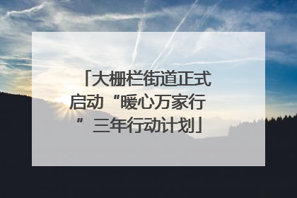 大栅栏街道正式启动“暖心万家行”三年行动计划