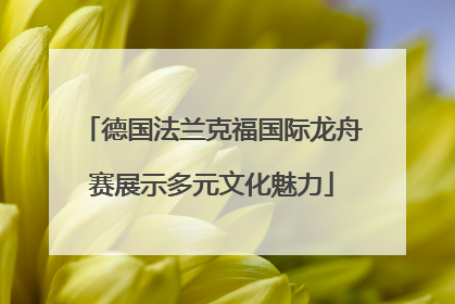 德国法兰克福国际龙舟赛展示多元文化魅力