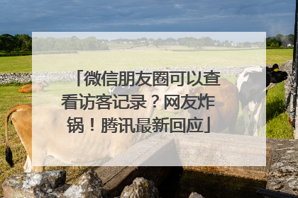 微信朋友圈可以查看访客记录？网友炸锅！腾讯最新回应