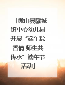 微山县驩城镇中心幼儿园开展“端午粽香情 师生共传承”端午节活动