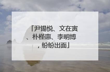 尹锡悦、文在寅、朴槿惠、李明博，纷纷出面