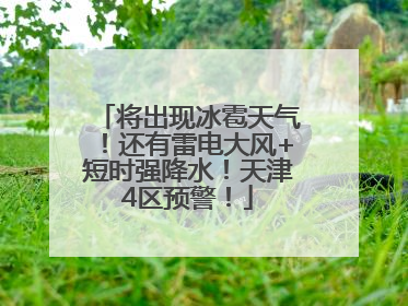 将出现冰雹天气！还有雷电大风+短时强降水！天津4区预警！