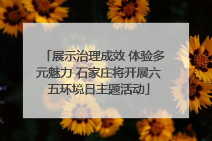 展示治理成效 体验多元魅力 石家庄将开展六五环境日主题活动