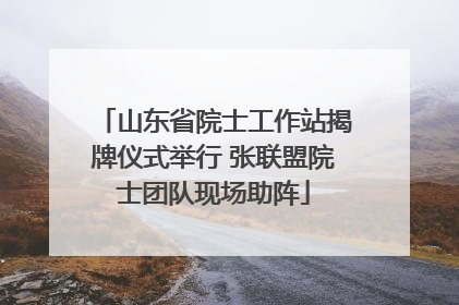 山东省院士工作站揭牌仪式举行 张联盟院士团队现场助阵