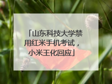 山东科技大学禁用红米手机考试，小米王化回应