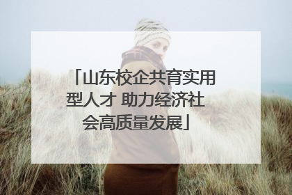 山东校企共育实用型人才 助力经济社会高质量发展