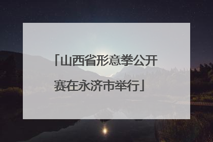 山西省形意拳公开赛在永济市举行