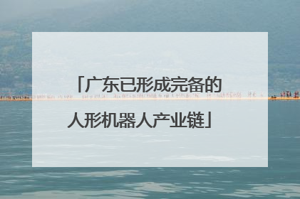 广东已形成完备的人形机器人产业链