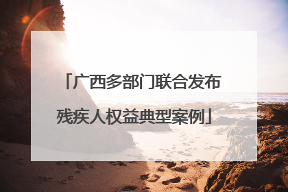 广西多部门联合发布残疾人权益典型案例