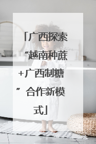 广西探索“越南种蔗+广西制糖”合作新模式