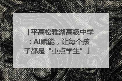 平高松雅湖高级中学:AI赋能,让每个孩子都是“重点学生”