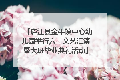 庐江县金牛镇中心幼儿园举行六一文艺汇演暨大班毕业典礼活动