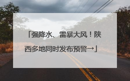 强降水、雷暴大风！陕西多地同时发布预警→