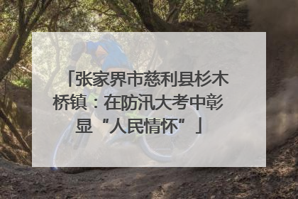 张家界市慈利县杉木桥镇：在防汛大考中彰显“人民情怀”