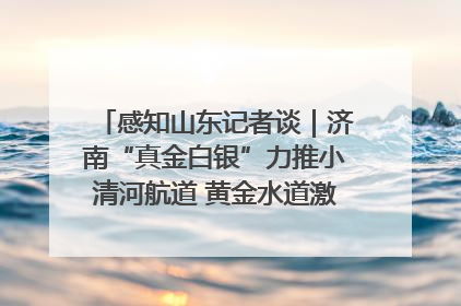 感知山东记者谈｜济南“真金白银”力推小清河航道 黄金水道激活区域经济新动能