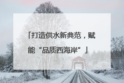打造供水新典范，赋能“品质西海岸”