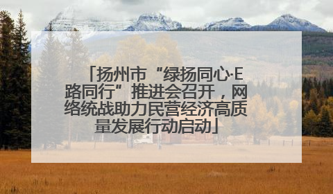 扬州市“绿扬同心·E路同行”推进会召开，网络统战助力民营经济高质量发展行动启动