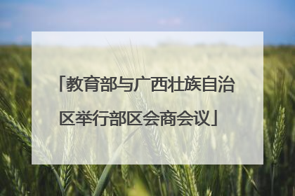 教育部与广西壮族自治区举行部区会商会议